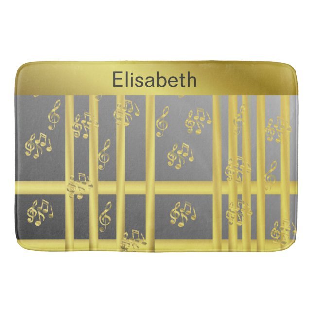 Musik, Note, Clemente, Band, Symbol, glänzend, ele Badematte (Vorderseite)