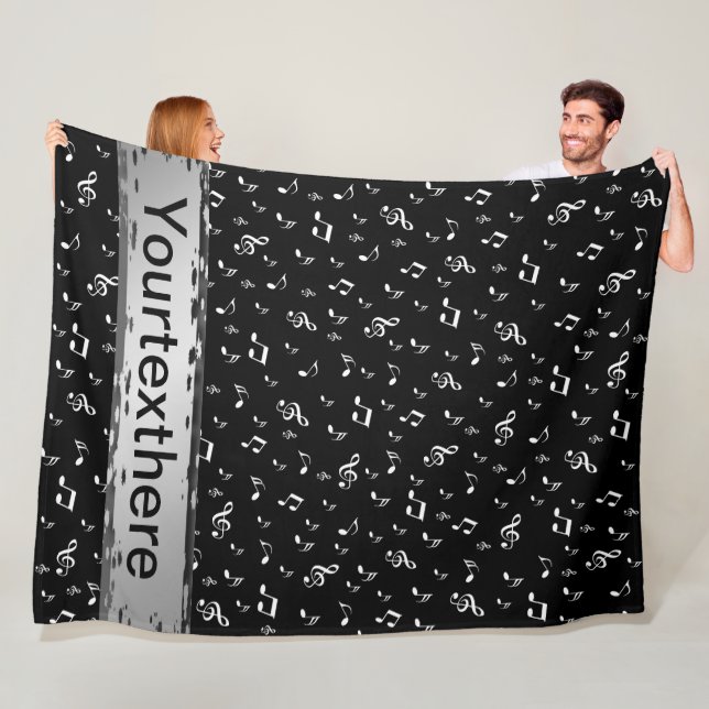 Musik, Note, Clemente, Band, Symbol, glänzend, ele Fleecedecke (Beispiel)