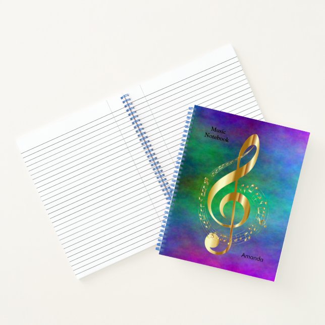 Musik-Notebook mit Treble Clef Design Notizbuch (Innenseite)