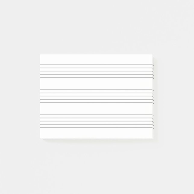 Musik Notenlinien, minimalistisch Post-it Klebezettel (Vorderseite)