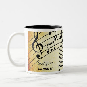Musik ohne Worte Zweifarbige Tasse