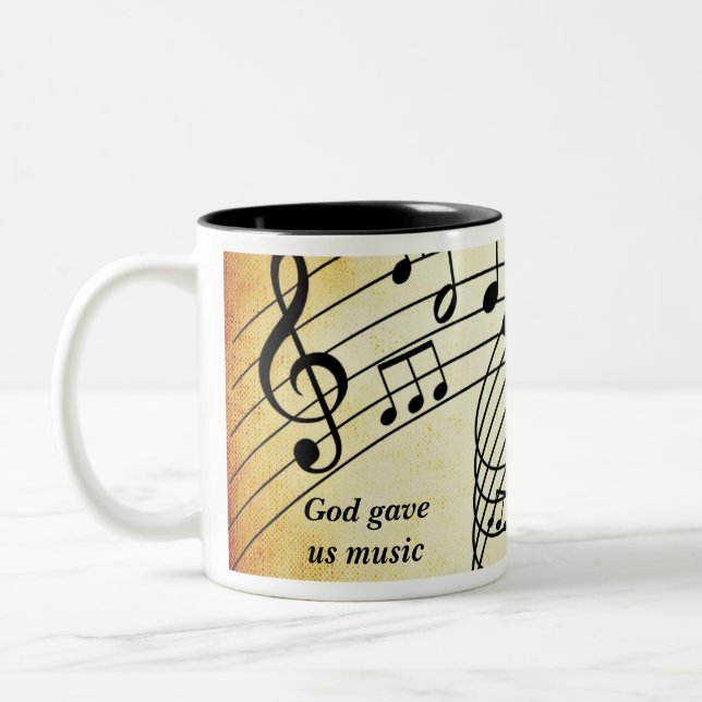Musik ohne Worte Zweifarbige Tasse (Links)