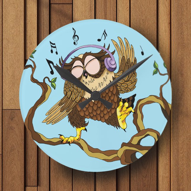 Musik Owl Runde Wanduhr (Von Creator hochgeladen)