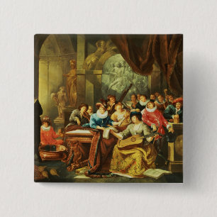 Musik-Party in einem Palatial Innenraum mit Button