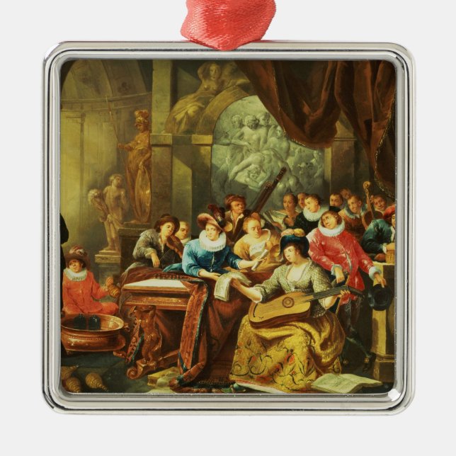 Musik-Party in einem Palatial Innenraum mit Ornament Aus Metall (Vorne)