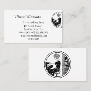 Musik Piano Gitarre Lehrer Business Card Visitenkarte