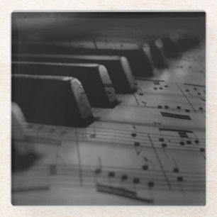 Musik Piano Keys Glasuntersetzer