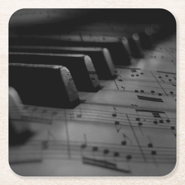 Musik Piano Keys Rechteckiger Pappuntersetzer (Vorderseite)