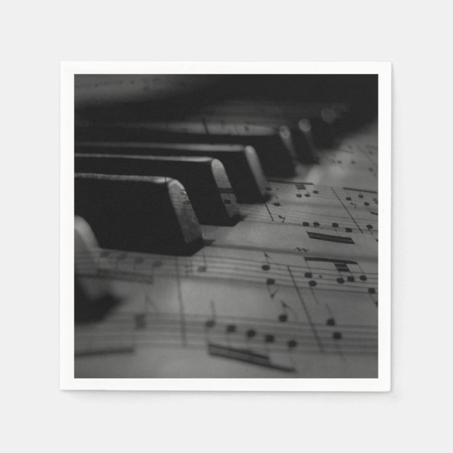 Musik Piano Keys Serviette (Vorderseite)