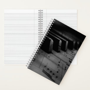 Musik Piano Keys Tote Tasche Notizbuch
