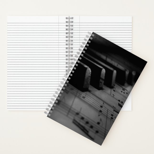 Musik Piano Keys Tote Tasche Notizbuch (Innen)