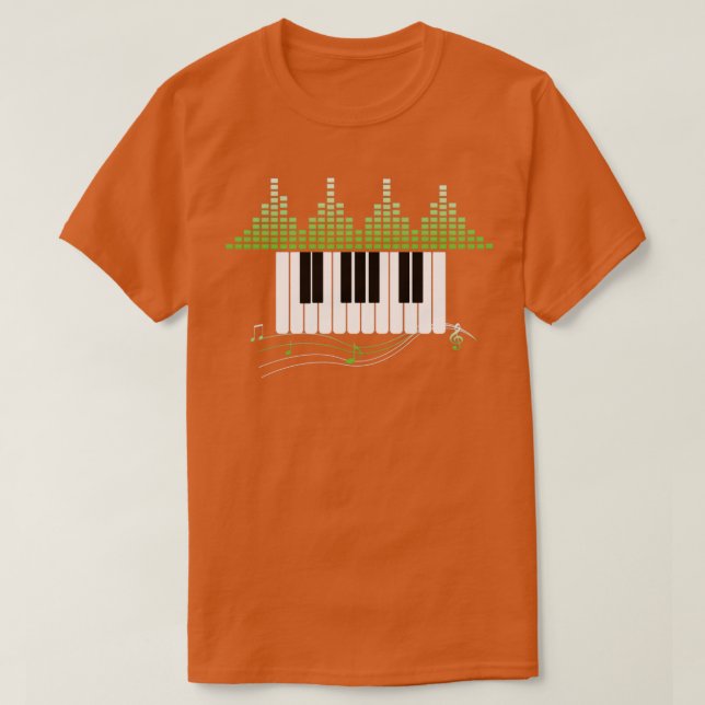 Musik-Piano-Notenwettbewerb  T-Shirt (Design vorne)