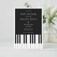Musik-Piano, schwarz-weiß, Babydusche