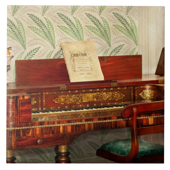 Musik - Piano - Square Baby Grand Fliese (Vorderseite)