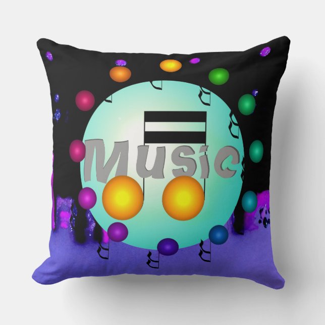 Musik Pillows musikalische Kissen-Musiker DJs Kissen (Vorderseite)