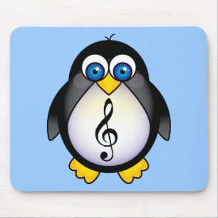 Musik-Pinguindreifacher Clef Mousepad
