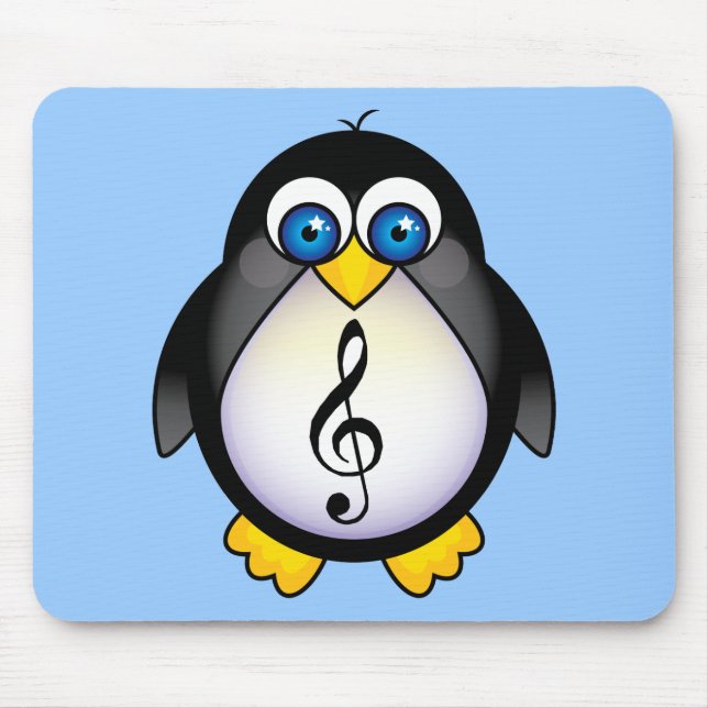 Musik-Pinguindreifacher Clef Mousepad (Vorne)