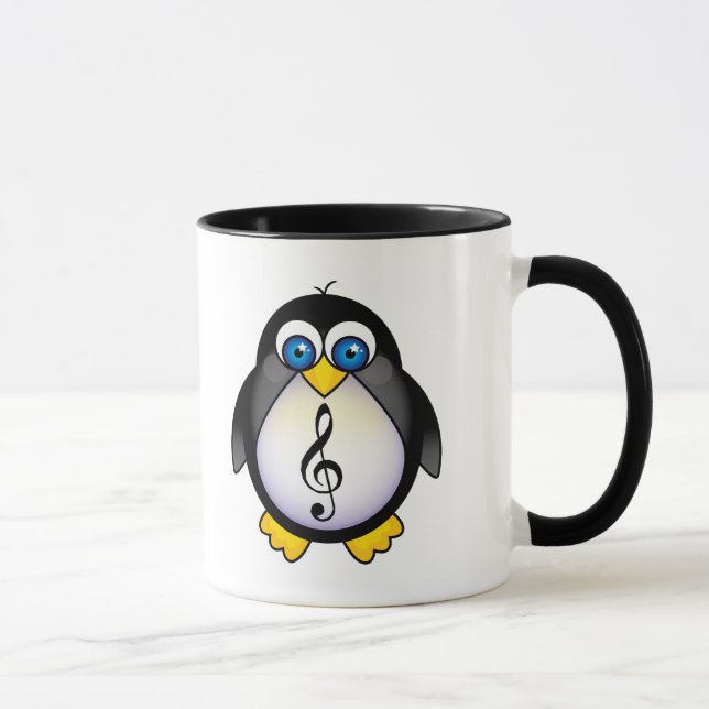 Musik-Pinguindreifacher Clef Tasse (Rechts)
