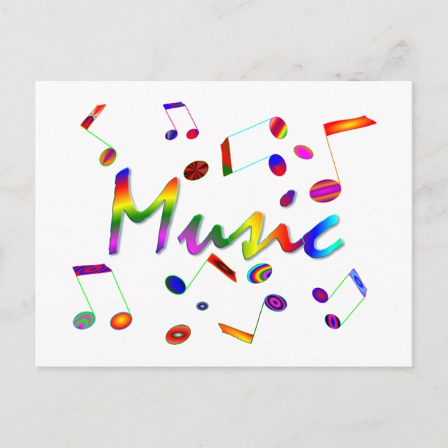 Musik Postkarte (Vorderseite)