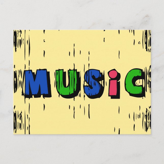 Musik Postkarte (Vorderseite)