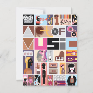 Musik Postkarte