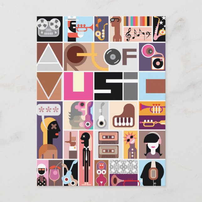 Musik Postkarte (Vorderseite)