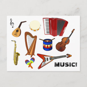 Musik! Postkarte