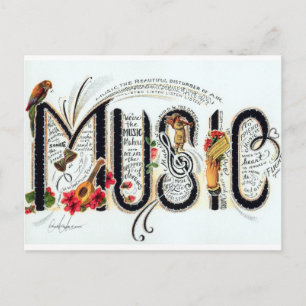 Musik Postkarte