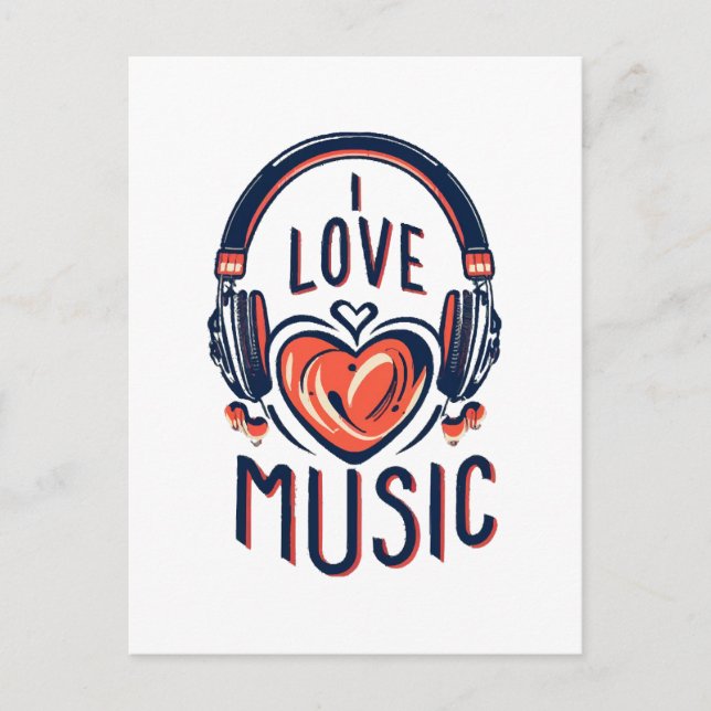 Musik Postkarte (Vorderseite)
