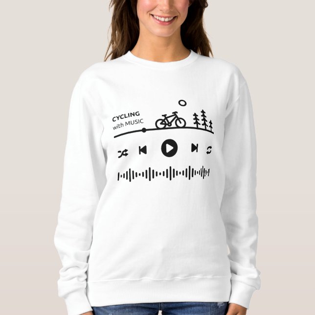 Musik-Radfahren Sweatshirt (Vorderseite)