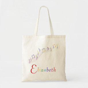 Musik-Regenbogen-personalisierte Tasche