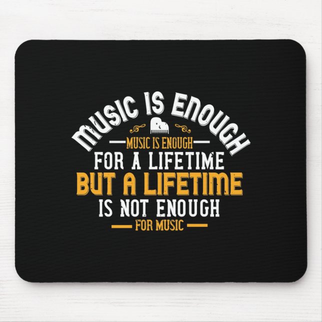 Musik reicht für ein Leben Mousepad (Vorne)