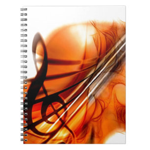 Musik reihte Instrument-Violinen-Schicksals-Tanz a Notizblock