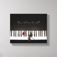 Musik Rette die Welt - Rose Piano Leinwand