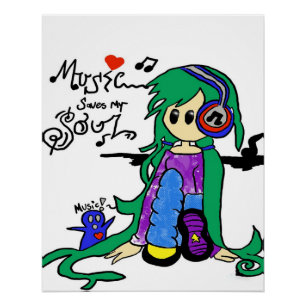 Musik rette mein Soul Poster