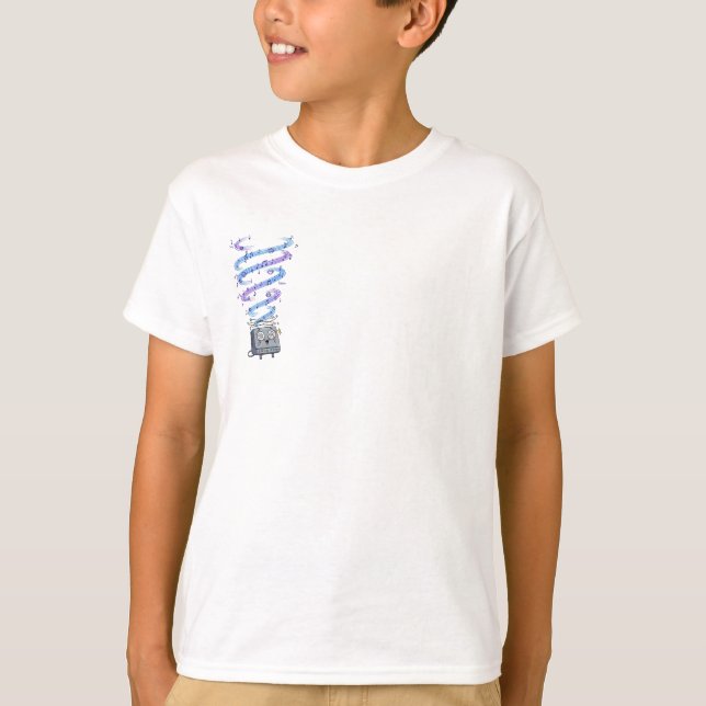 Musik-Roboter-DJ Magic Kids T-Shirt (Vorderseite)