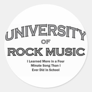 MUSIK-ROCK MUSIK RUNDER AUFKLEBER