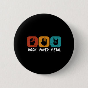 Musik Rocker Rock Papier Metall Retro Punk Männer Button