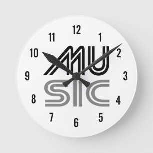 Musik Runde Wanduhr