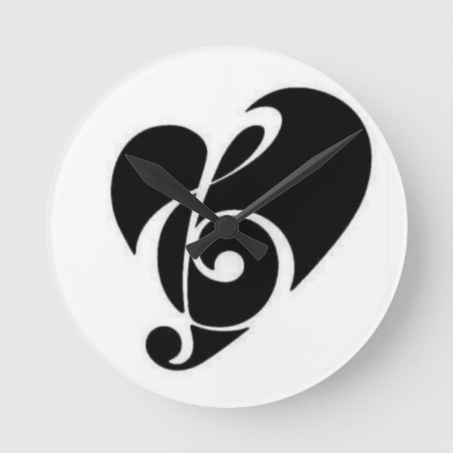 Musik Runde Wanduhr (Vorderseite)