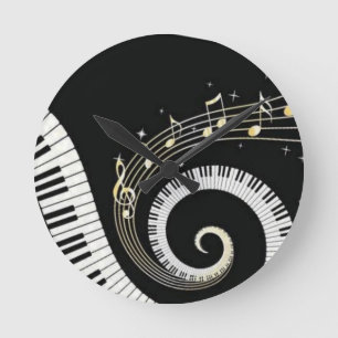 Musik Runde Wanduhr