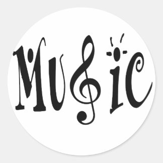 MUSIK RUNDER AUFKLEBER