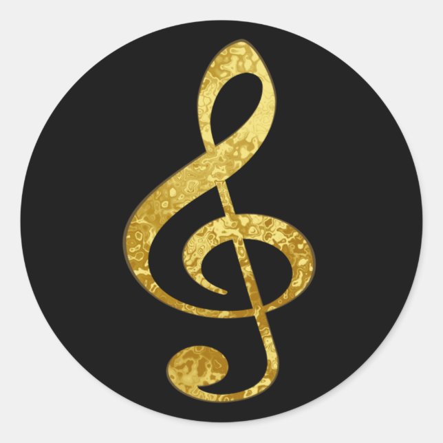 Musik Runder Aufkleber (Vorderseite)