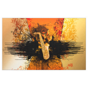 Musik, Saxophon mit Schmutz Stoff