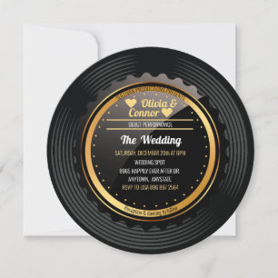 Musik Schallplatte Lustige Hochzeitseinladung Einladung