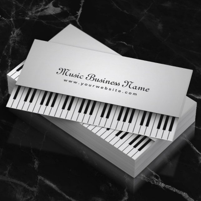 Musik Schönes weißes Piano Visitenkarte (Von Creator hochgeladen)