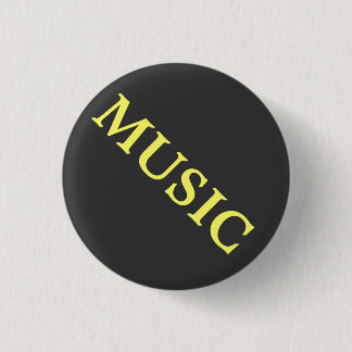 Musik Schwarz-gelber Knopf Button