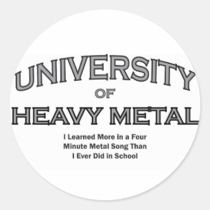 MUSIK-SCHWERER METALL RUNDER AUFKLEBER