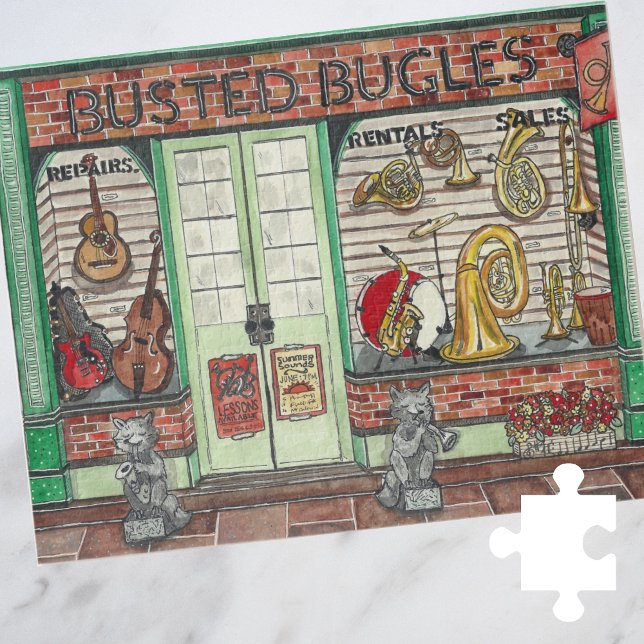 Musik-Shop-Watercolor Puzzle (Von Creator hochgeladen)