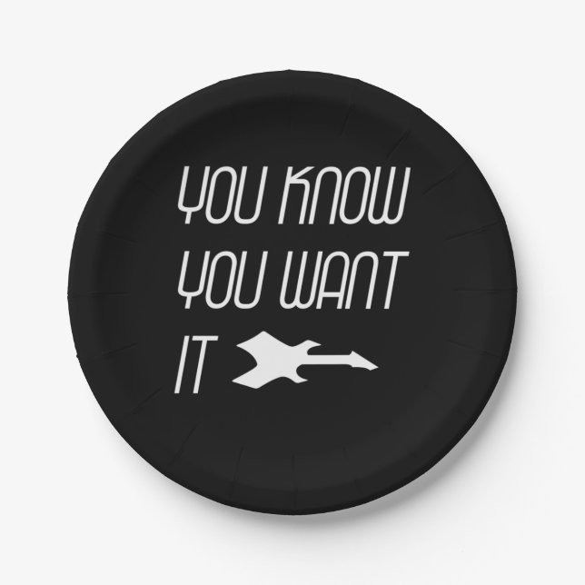 Musik Sie wissen, Sie Wollte Gitarre Pappteller (Vorderseite)